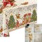 Heavy Duty Flannel Backed Vinyl Tablecloth with Flannel Backing Easy to Wipe-Clean Oilcloth Waterproof Plastic Rectangle 55x71 inch Table Cover for Christmas
